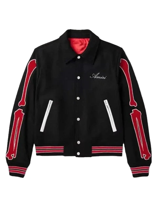 AMIRI Bones Twill Varsity Jacket