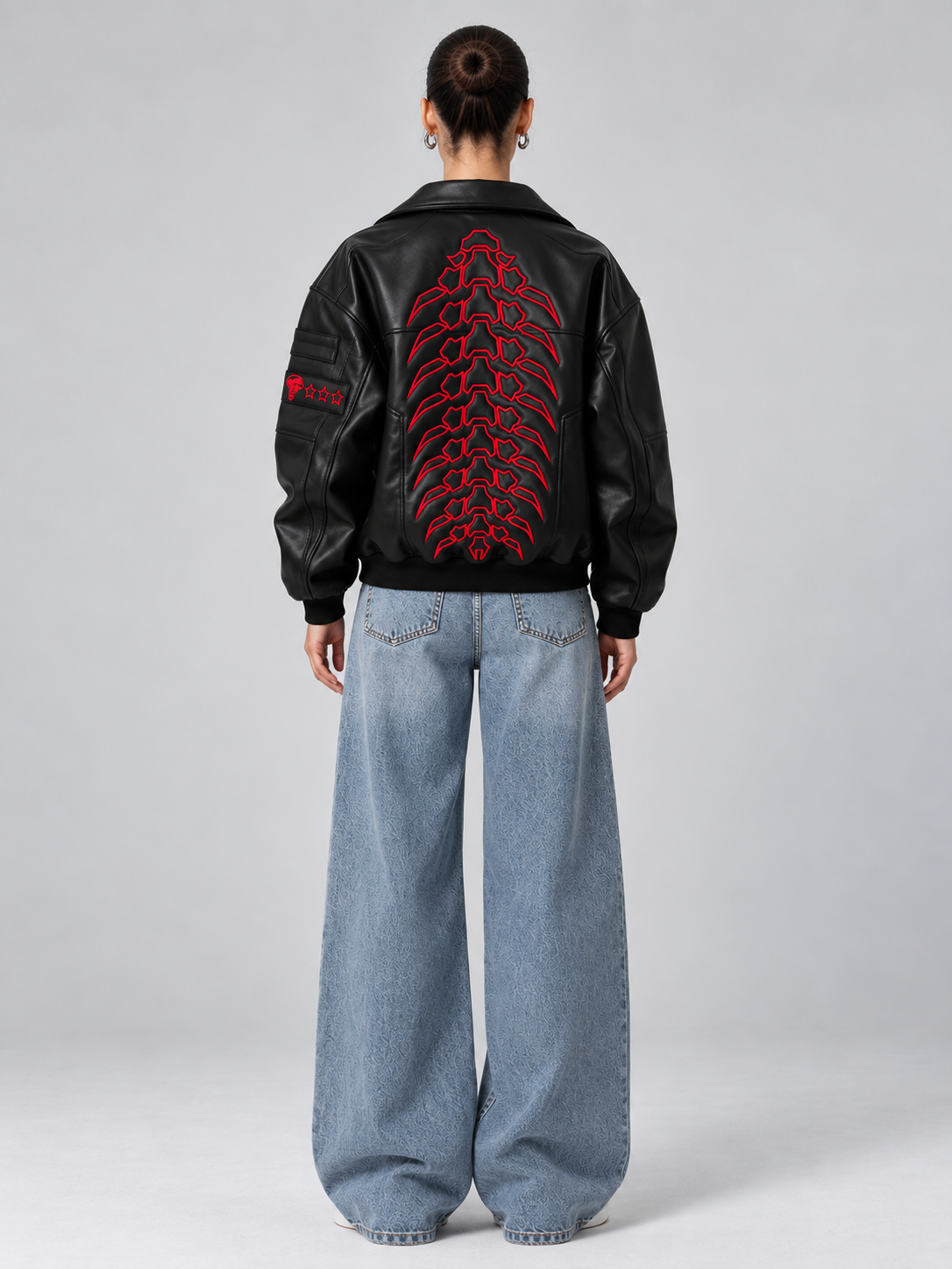 Axezee Samurai Spine Leather Jacket