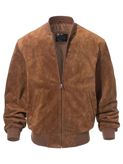 Bomber Suede Leather Jacket
