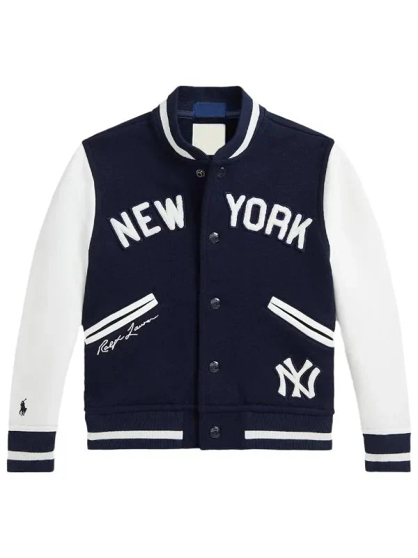 Preschool Polo Ralph Lauren Navy Yankees Fleece Jacket