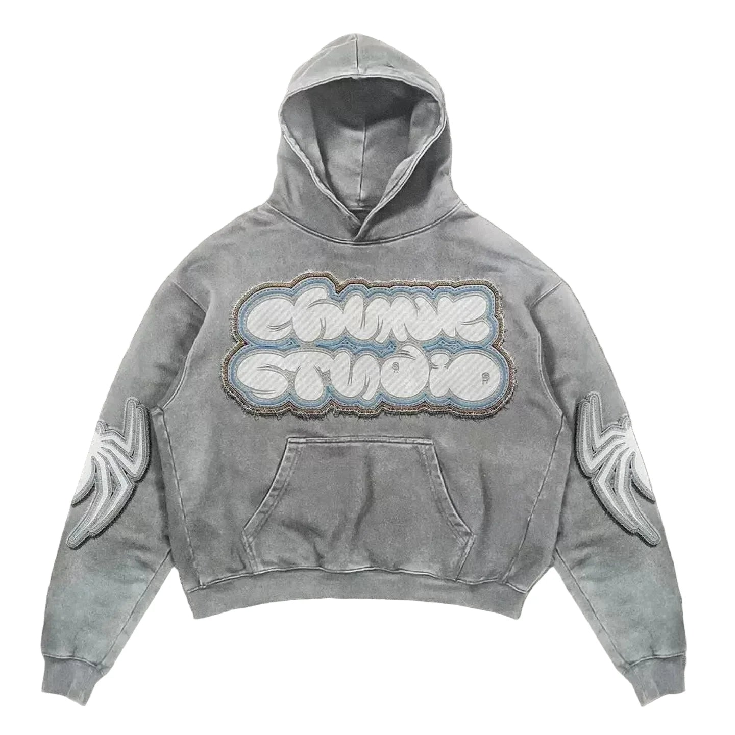 Streetwear Vintage Spider Print Hoodie