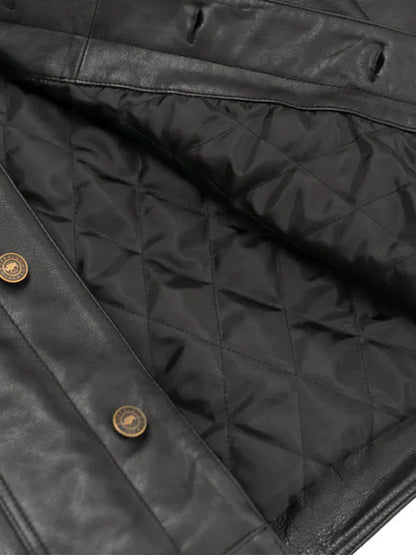 Trucker Style Leather Jacket