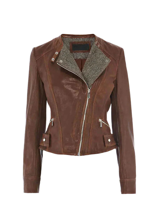 Tweed Leather Combo Jacket